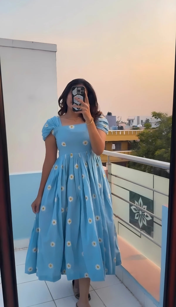 Kudbi's Sunfest Cotton Frock Style.