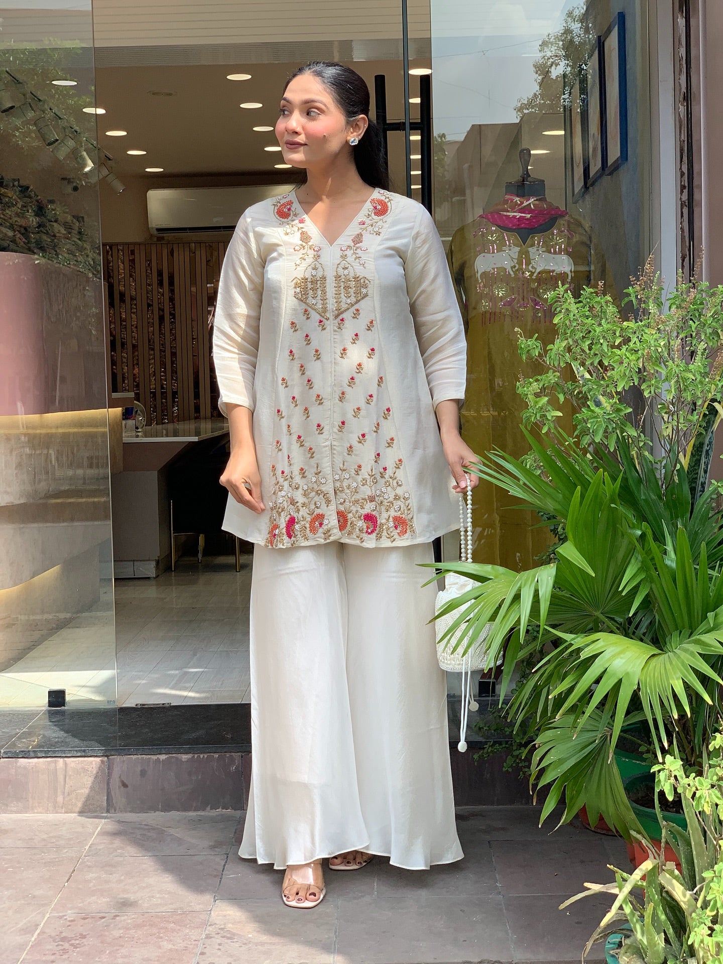 Gulnaar Embroidered Kurta Set for women