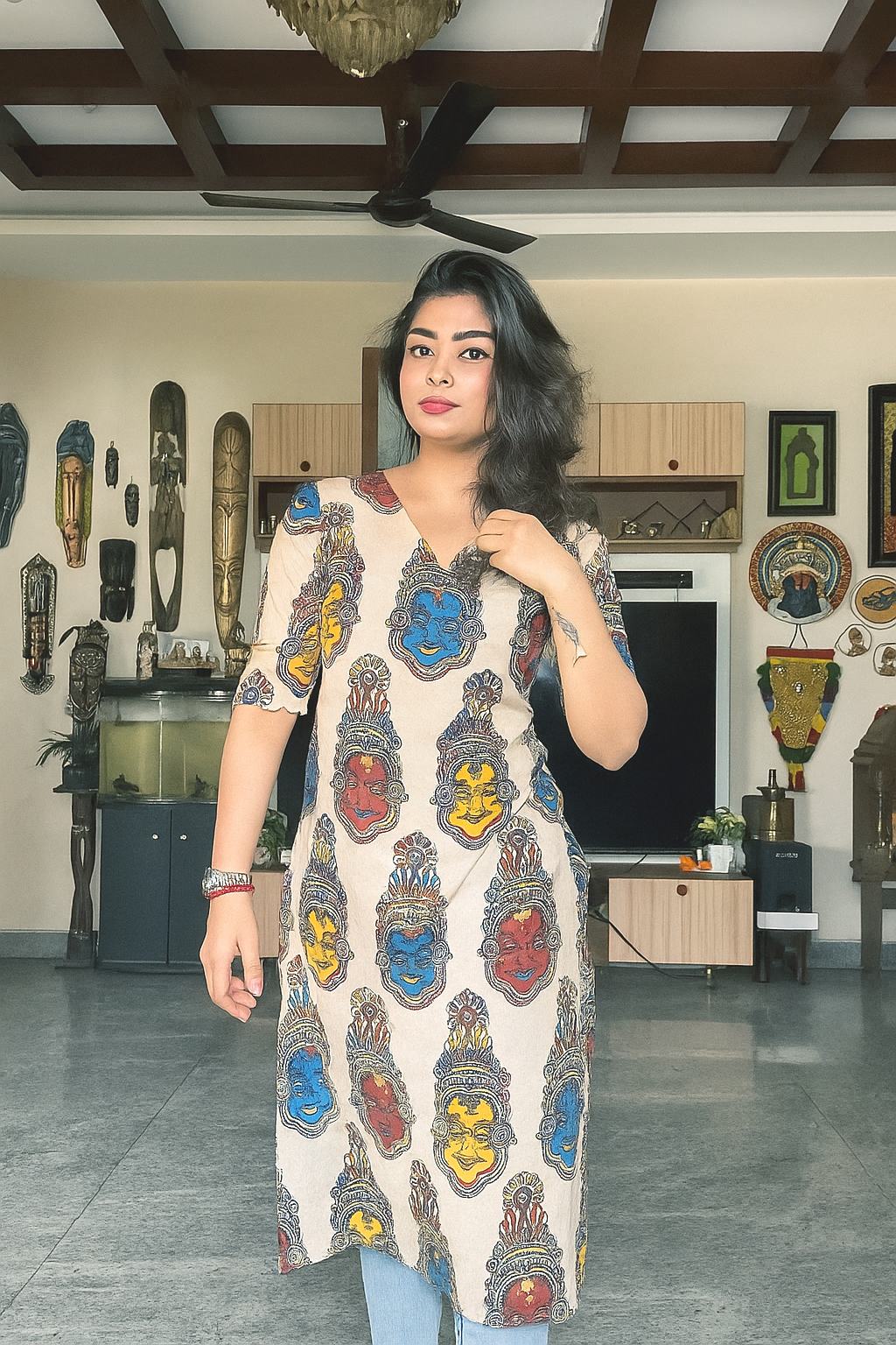 Kathak Motif Kurti for women (Only Kurti)