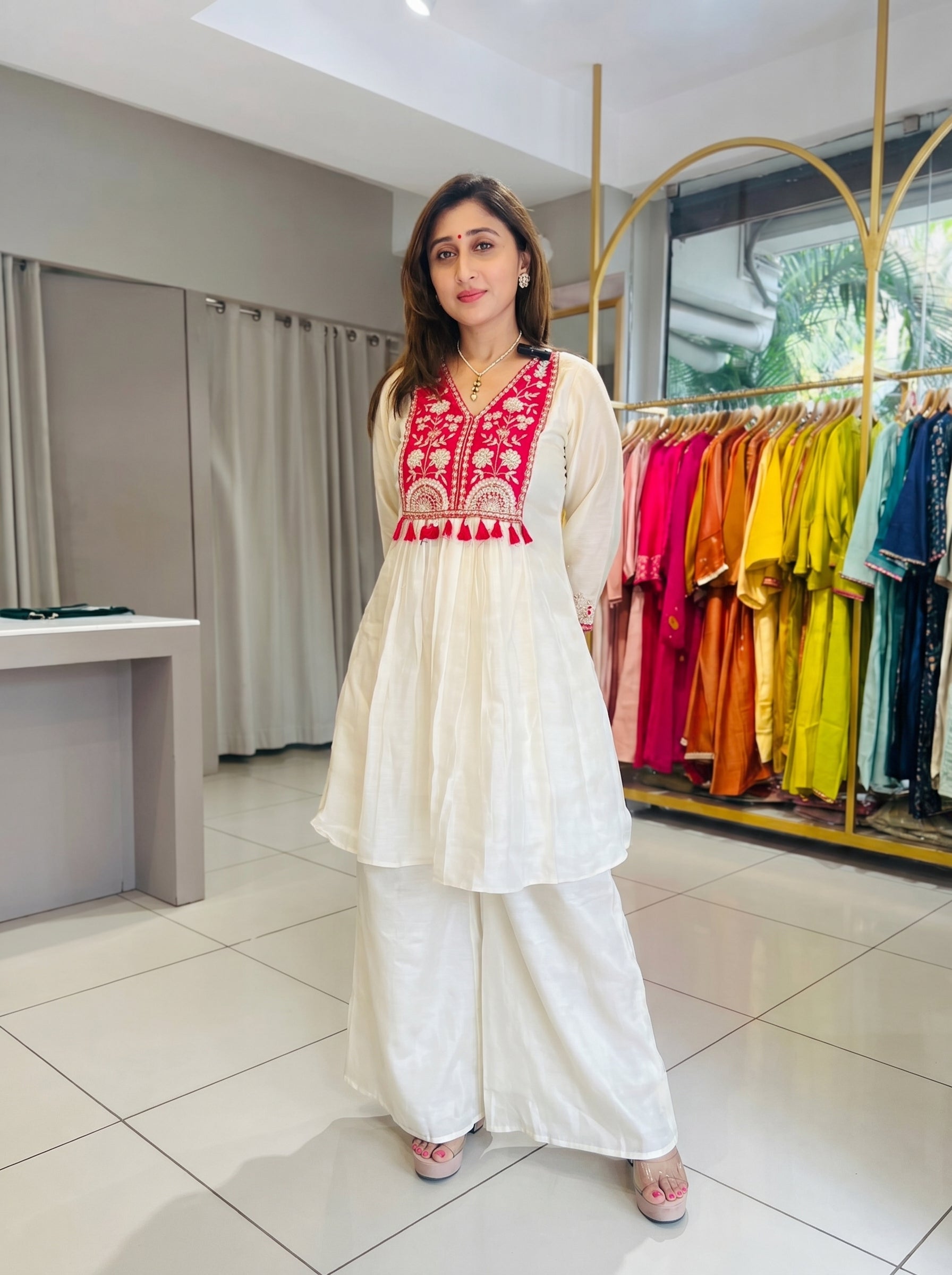 Fuljari Premium Anarkali Style handwork Co-ords set