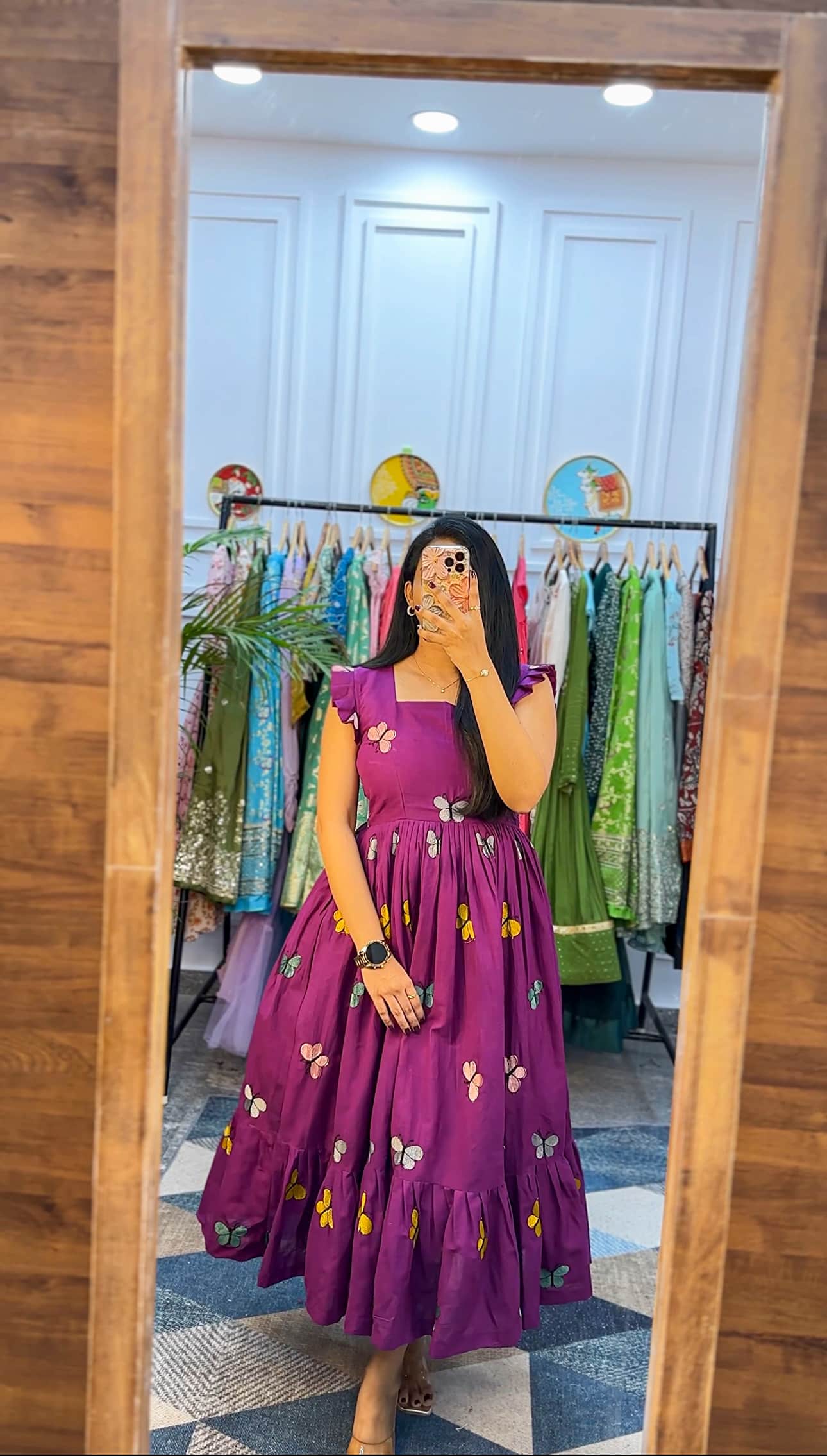 Kudbi's Butterfly Cotton Frock Style