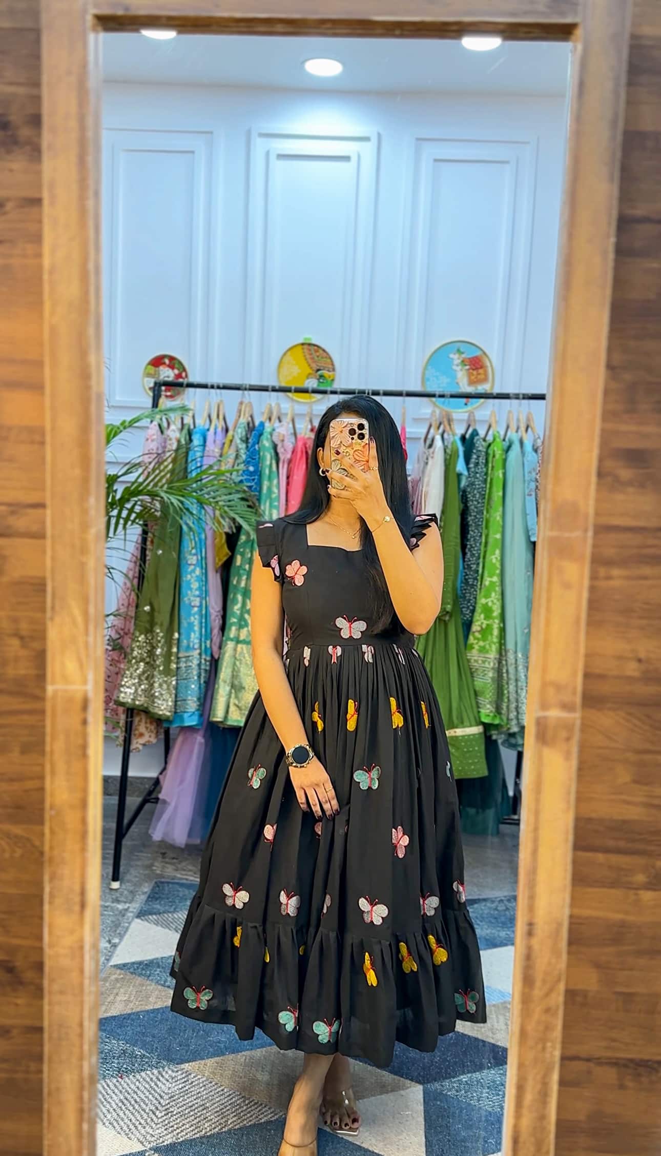 Kudbi's Butterfly Cotton Frock Style