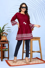 Jiyushi Fancy Cotton Tunic For Women