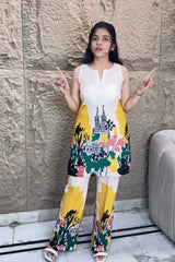 Trendy Floral Printed Kurta Set for Women - Urban Garden Design