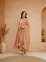 Majri Anarkali style Embroidery Suit set with Dupatta