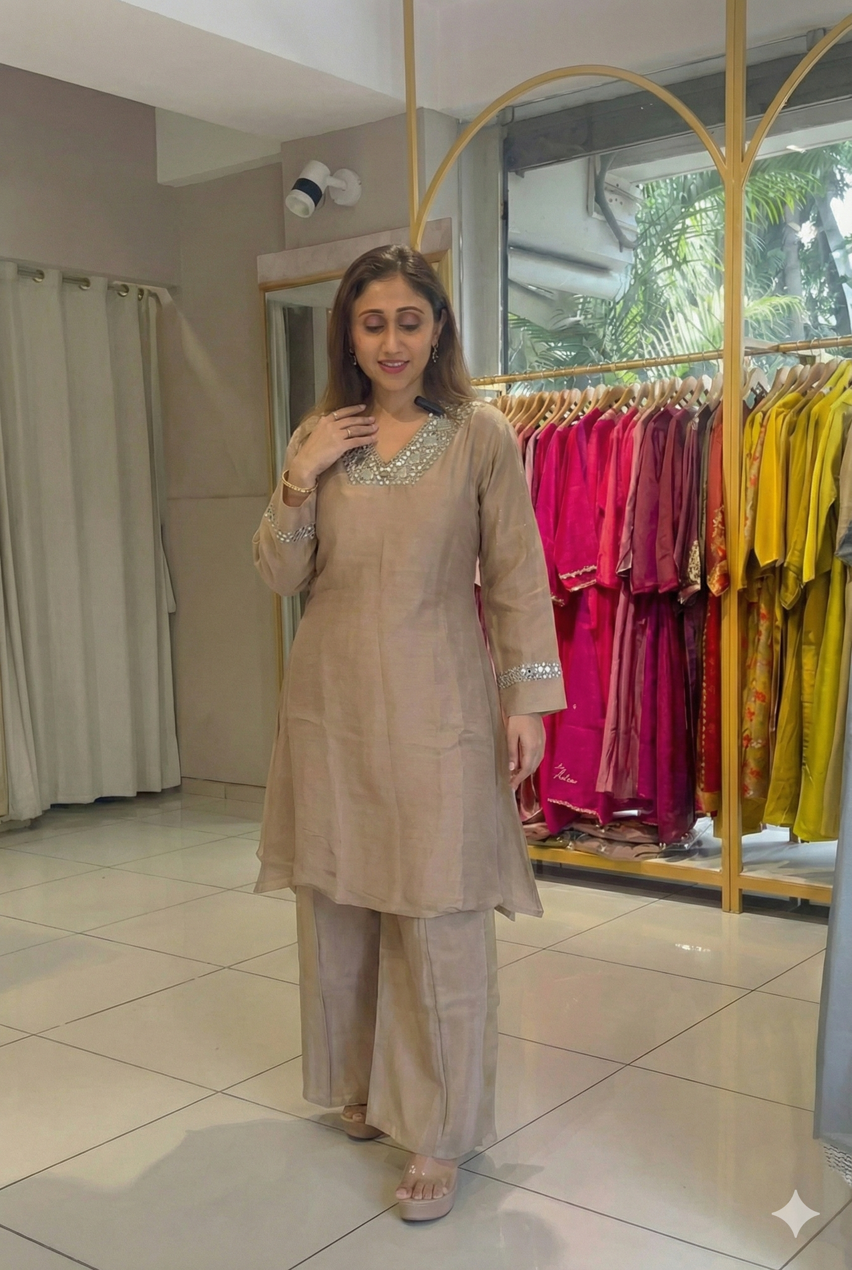 Nishi Shades Real mirror Stylish Co-ords set