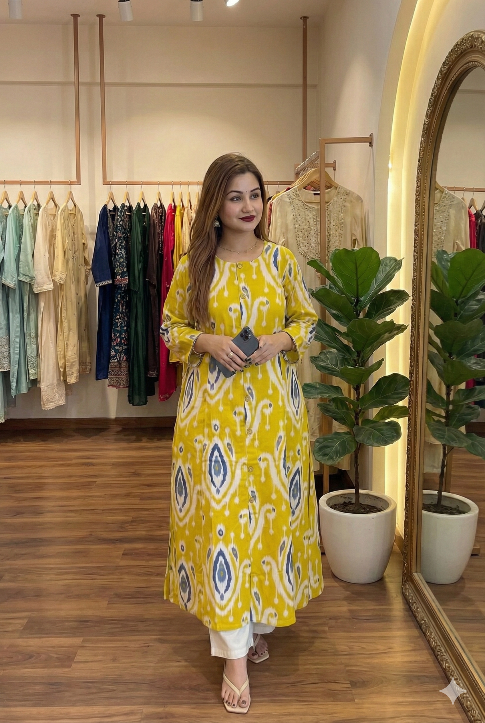 Bloom Cotton Kurta set by Designer