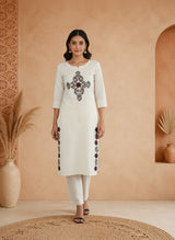 Hexa Pure Khadi Cotton Patchwork kurta set