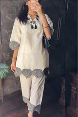 Leaf Pure Cotton Co-ords Set by Designer