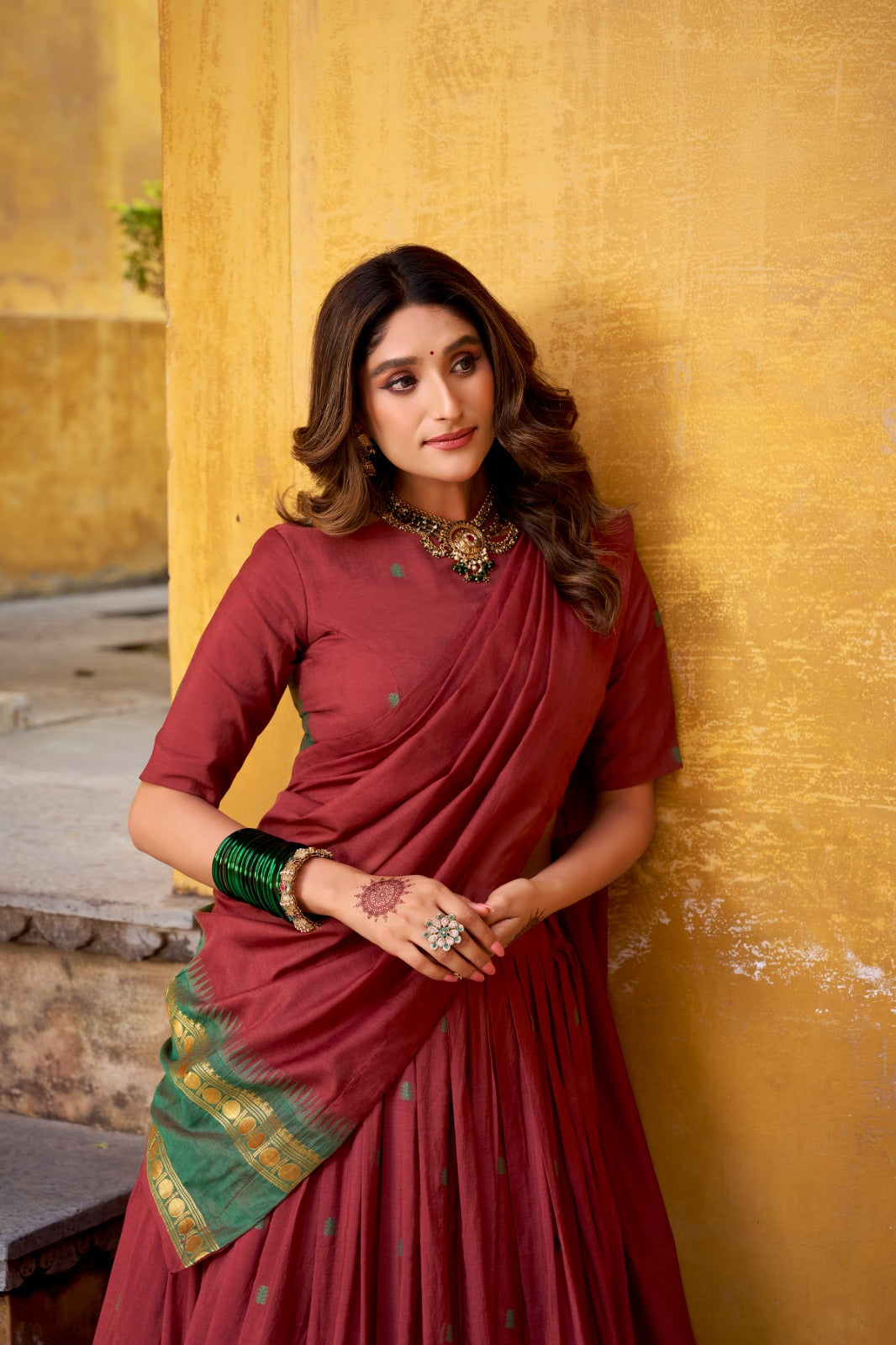 Kudbi Pure Chanderi Zari Weaving Lehenga Choli Set with Dupatta | Festive & Wedding Wear for Women