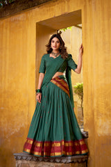 Kudbi Pure Chanderi Zari Weaving Lehenga Choli Set with Dupatta | Festive & Wedding Wear for Women