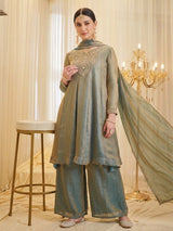 zalina Heavy Embroidery Kurti set with dupatta